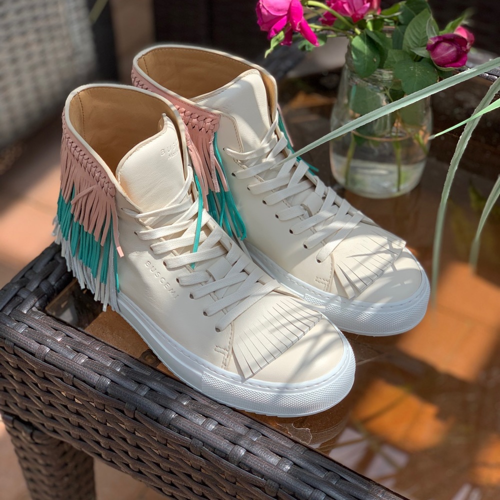 Buscemi leather fringe sneaker - Picture 6 of 7
